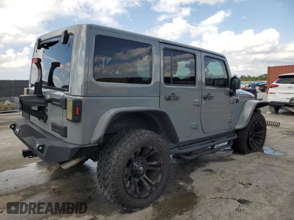 2017 Jeep Wrangler Unlimited 75th Anniversary with VIN 1C4BJWEG6HL676557, listed as a Copart auction lot 55426945 with 75,741 mi miles and Salvage title. Bid and sale history available at DreamBid. Image 3.