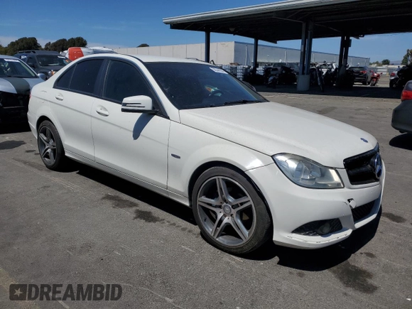 2012 Mercedes-Benz C with VIN WDDGF4KB9CA678589, listed as a Copart auction lot 56344084 with 46,850 mi miles and Salvage title. Bid and sale history available at DreamBid. Image 4.
