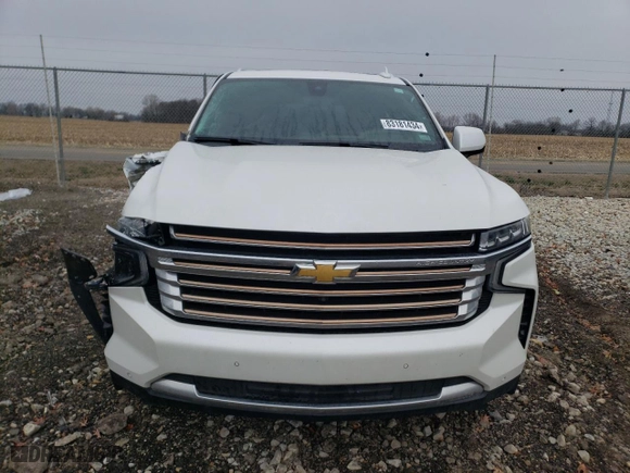 2021 Chevrolet Tahoe High Country with VIN 1GNSKTKL6MR394950, listed as a Copart auction lot 83181434 with 57,761 mi miles and Salvage Title. Bid and sale history available at carsss.com. Image 5.