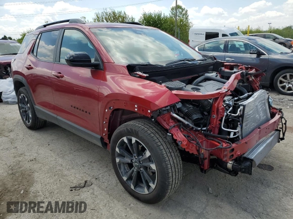 2025 Chevrolet Equinox AWD RS with VIN 3GNAXTEG5SL227155, listed as a Copart auction lot 55302955 with 1,007 mi miles and Salvage title. Bid and sale history available at DreamBid. Image 4.