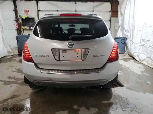 2007 Nissan Murano SL with VIN JN8AZ08W97W602961, listed as a Copart auction lot 49782235 with 125,324 mi miles and Salvage Title. Bid and sale history available at carsss.com. Image 6.