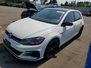 2021 Volkswagen Golf GTI S with VIN 3VW5T7AU1MM010690, listed as a Copart auction lot 65256644 with 32,141 mi miles and Salvage Title. Bid and sale history available at carsss.com. Image 1.
