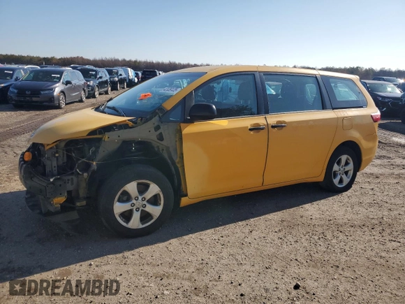 2016 Toyota Sienna L with VIN 5TDZK3DC5GS717508, listed as a Copart auction lot 42339125 with 166,936 mi miles and Salvage title. Bid and sale history available at DreamBid. Image 1.