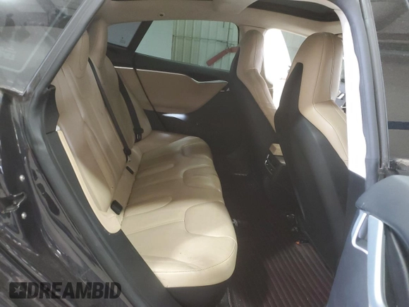 2015 Tesla Model S 85D with VIN 5YJSA1E45FF110480, listed as a Copart auction lot 49107655 with 186,150 mi miles and Salvage Title. Bid and sale history available at carsss.com. Image 10.