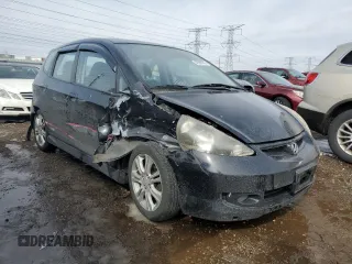2008 Honda Fit Sport with VIN JHMGD386X8S021501, listed as a Copart auction lot 46508985 with 196,303 mi miles and Salvage Title. Bid and sale history available at carsss.com. Image 4.