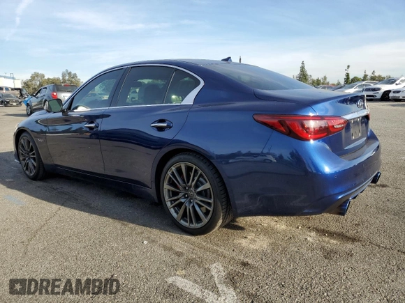 2019 Infiniti Q50 RED SPORT 400 with VIN JN1FV7AP1KM780024, listed as a Copart auction lot 86755684 with 96,108 mi miles and Salvage Title. Bid and sale history available at carsss.com. Image 2.
