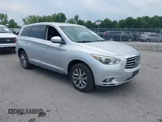 2014 Infiniti QX60 with VIN 5N1AL0MM2EC513700, listed as a IAAI auction lot 42768421 with 145,171 mi miles and . Bid and sale history available at DreamBid. Image 1.