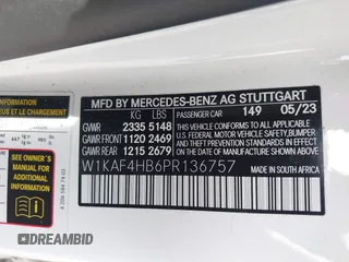 2023 Mercedes-Benz C 300 с VIN W1KAF4HB6PR136757, выставлен на аукционе IAAI как лот 42515623 с пробегом 10 429 миль миль и . История ставок и продаж доступна на DreamBid. Изображение 9.
