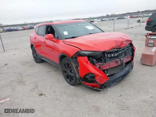 2019 Chevrolet Blazer RS with VIN 3GNKBERS6KS593483, listed as a IAAI auction lot 41445249 with 112,939 mi miles. Bid and sale history available at carsss.com. Image 1.