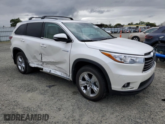2016 Toyota Highlander Hybrid Limited with VIN 5TDDCRFH2GS014726, listed as a Copart auction lot 50967815 with 36,142 mi miles and Salvage Title. Bid and sale history available at carsss.com. Image 4.