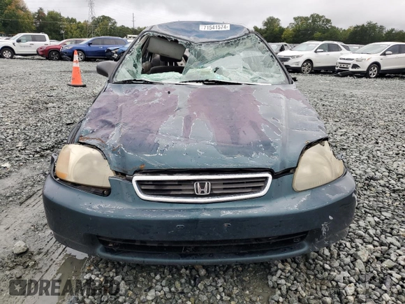 1997 Honda Civic DX with VIN JHMEJ6624VS038386, listed as a Copart auction lot 71541574 with 385,295 mi miles and Salvage Title. Bid and sale history available at carsss.com. Image 5.