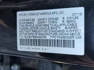 2019 Acura TLX w/A-Spec Pkg with VIN 19UUB1F66KA002766, listed as a Copart auction lot 83434034 with 61,626 mi miles and Salvage Title. Bid and sale history available at carsss.com. Image 14.