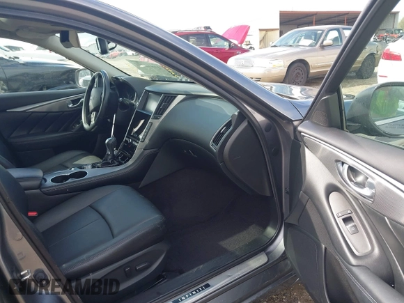 2015 Infiniti Q50 with VIN JN1BV7AP2FM332816, listed as a IAAI auction lot 41864532 with 180,683 mi miles. Bid and sale history available at carsss.com. Image 5.