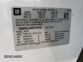 2017 GMC Acadia SLE with VIN 1GKKNLLA9HZ148160, listed as a Copart auction lot 51275713 with 86,216 mi miles and Salvage Title. Bid and sale history available at carsss.com. Image 14.