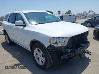 2013 Dodge Durango SXT with VIN 1C4RDHAG0DC669587, listed as a IAAI auction lot 42599143 with 126,748 mi miles and . Bid and sale history available at DreamBid. Image 1.