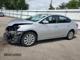 2019 Nissan Sentra S z VIN 3N1AB7AP2KY244313, wystawiony jako Copart lot #59737575 z przebiegiem 46 198 mil mil oraz Szkoda całkowita • Salvage title. Historia ofert i sprzedaży dostępna na DreamBid. Obrazek 1.