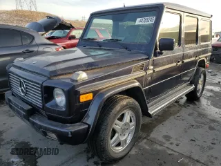 2002 Mercedes-Benz G-Class with VIN WDCYR49E72X133986, listed as a Copart auction lot 44765245 with 138,580 mi miles and Salvage Title. Bid and sale history available at carsss.com. Image 1.