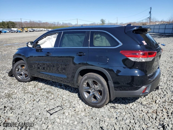 2017 Toyota Highlander Limited with VIN 5TDDZRFH7HS382772, listed as a Copart auction lot 49750105 with 113,907 mi miles and Salvage Title. Bid and sale history available at carsss.com. Image 2.