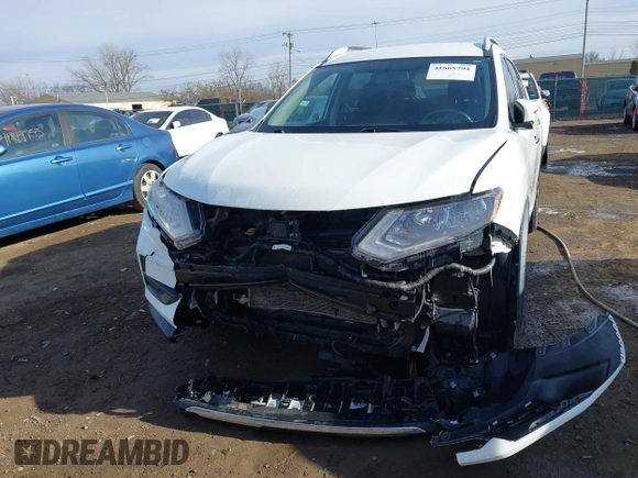 2017 Nissan Rogue SV with VIN KNMAT2MT7HP601954, listed as a IAAI auction lot 41865794 with 136,280 mi miles. Bid and sale history available at carsss.com. Image 6.