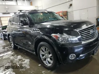 2012 Infiniti QX56 7-passenger with VIN JN8AZ2NE5C9015530, listed as a Copart auction lot 78957604 with 120,104 mi miles and Salvage Title. Bid and sale history available at carsss.com. Image 4.