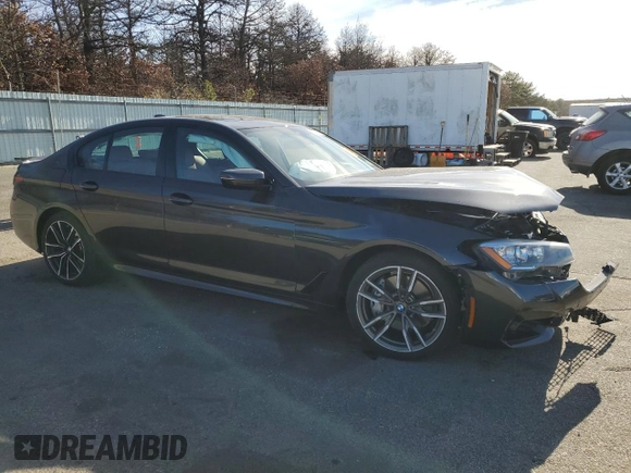 2023 BMW 5 Series 540i xDrive with VIN WBA73BJ04PCL27216, listed as a Copart auction lot 80195474 with 16,862 mi miles and Salvage Title. Bid and sale history available at carsss.com. Image 4.