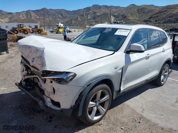 2017 BMW X3 sDrive28i with VIN 5UXWZ7C55H0V85121, listed as a IAAI auction lot 41663997 with 151,178 mi miles. Bid and sale history available at carsss.com. Image 17.