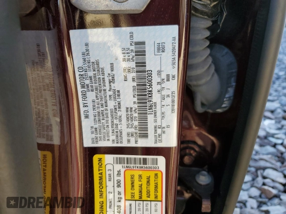 2019 Lincoln Continental Select with VIN 1LN6L9TK8K5600303, listed as a Copart auction lot 77000084 with 35,510 mi miles and Salvage Title. Bid and sale history available at carsss.com. Image 15.
