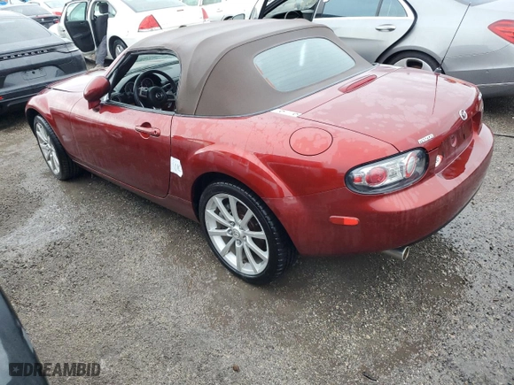 2007 Mazda MX-5 Miata Sport with VIN JM1NC25F870128289, listed as a Copart auction lot 74999014 with 42,875 mi miles and Non Repairable. Bid and sale history available at carsss.com. Image 2.