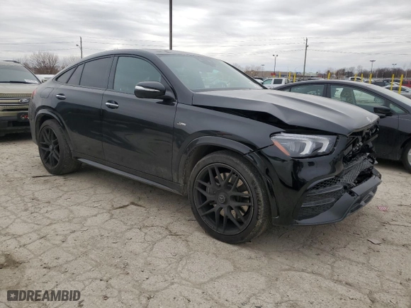 2022 Mercedes-Benz GLE with VIN 4JGFD6BBXNA743519, listed as a Copart auction lot 48021485 with 19,574 mi miles and Salvage Title. Bid and sale history available at carsss.com. Image 4.