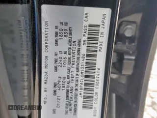 2021 Mazda 3 Preferred with VIN JM1BPACL6M1331486, listed as a Copart auction lot 60196775 with 67,682 mi miles and Salvage title. Bid and sale history available at DreamBid. Image 12.