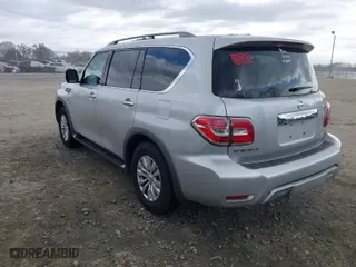 2017 Nissan Armada SV with VIN JN8AY2NC3H9505733, listed as a IAAI auction lot 41718132 with 148,084 mi miles. Bid and sale history available at carsss.com. Image 3.