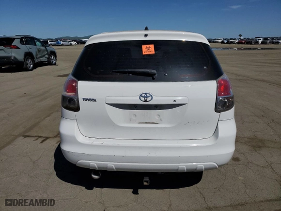 2008 Toyota Matrix STD with VIN 2T1KR32E98C692138, listed as a Copart auction lot 51977105 with 186,440 mi miles and Salvage Title. Bid and sale history available at carsss.com. Image 6.