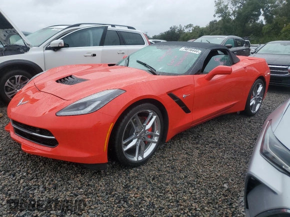 2016 Chevrolet Corvette 2LT with VIN 1G1YD3D72G5102468, listed as a Copart auction lot 74016444 with 0 mi miles and Salvage Title. Bid and sale history available at carsss.com. Image 1.