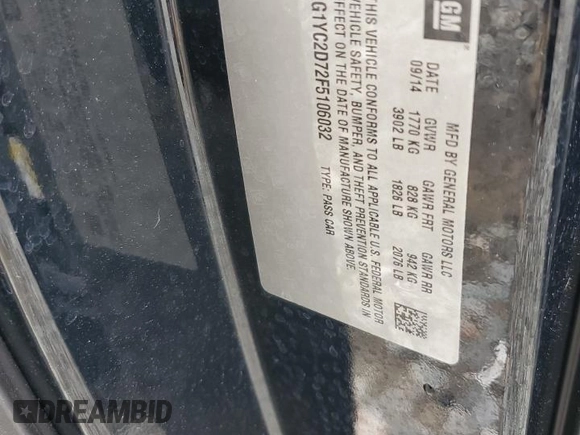 2015 Chevrolet Corvette 2LT z VIN 1G1YC2D72F5106032, wystawiony jako Copart lot #51037405 z przebiegiem 82 421 mil mil oraz Szkoda całkowita • Salvage title. Historia ofert i sprzedaży dostępna na DreamBid. Obrazek 13.
