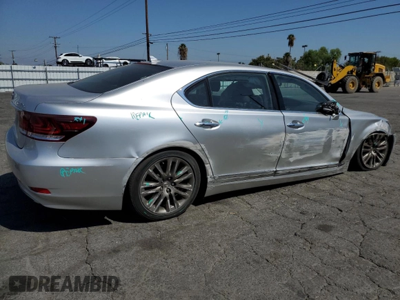 2013 Lexus LS 460 L z VIN JTHGL5EF9D5050368, wystawiony jako Copart lot #71087494 z przebiegiem 91 623 mil mil oraz Szkoda całkowita • Salvage title. Historia ofert i sprzedaży dostępna na DreamBid. Obrazek 3.