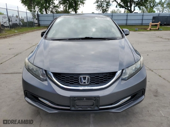 2013 Honda Civic Sdn LX with VIN 19XFB2F50DE272628, listed as a Copart auction lot 52399035 with 78,579 mi miles and Salvage Title. Bid and sale history available at carsss.com. Image 5.