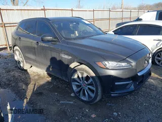 2017 Jaguar F-Pace 35t R-Sport with VIN SADCL2BV5HA894161, listed as a IAAI auction lot 41452763 with 57,281 mi miles and . Bid and sale history available at DreamBid. Image 1.