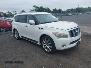 2012 Infiniti QX56 7-passenger with VIN JN8AZ2NE6C9023040, listed as a IAAI auction lot 42622892 with 261,187 mi miles and . Bid and sale history available at DreamBid. Image 1.