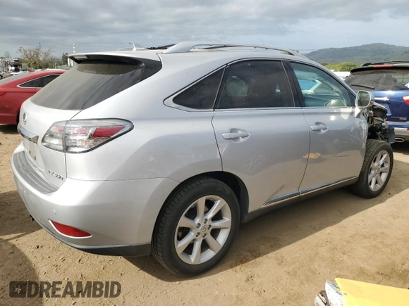 2010 Lexus RX 350 with VIN 2T2ZK1BA6AC033990, listed as a Copart auction lot 53587265 with 0 mi miles and Salvage Title. Bid and sale history available at carsss.com. Image 3.