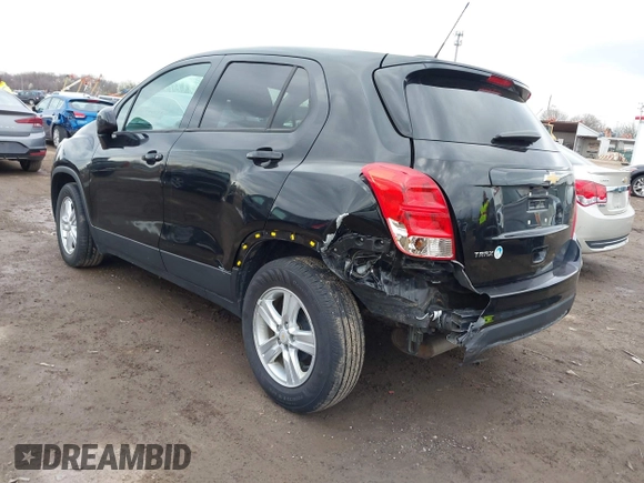 2020 Chevrolet Trax LS with VIN KL7CJKSB4LB074838, listed as a IAAI auction lot 41909289 with 77,471 mi miles. Bid and sale history available at carsss.com. Image 3.