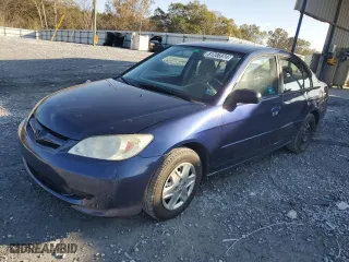 2005 Honda Civic Sdn LX SSRS with VIN 2HGES166X5H595414, listed as a Copart auction lot 42989935 with 181,499 mi miles and Non Repairable. Bid and sale history available at carsss.com. Image 1.