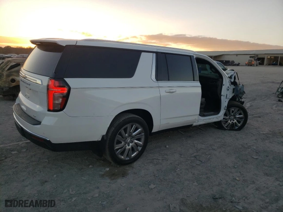 2021 Chevrolet Suburban LT with VIN 1GNSKCKD4MR401404, listed as a Copart auction lot 79219454 with 79,317 mi miles and Salvage Title. Bid and sale history available at carsss.com. Image 3.