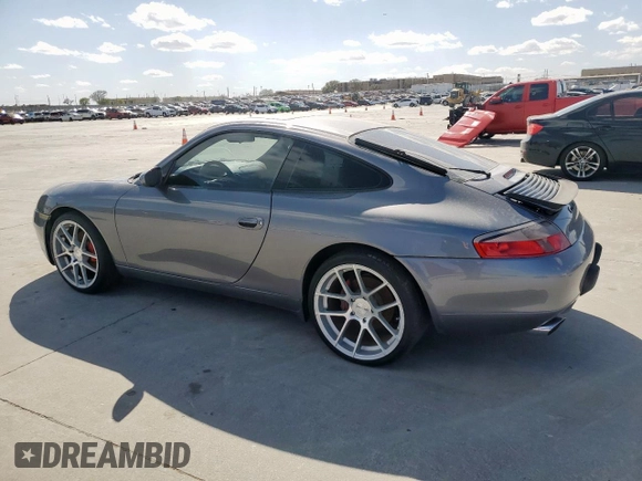 2001 Porsche 911 Carrera z VIN WP0AA29971S621045, wystawiony jako Copart lot #49929335 z przebiegiem 159 867 mil mil oraz Czysty tytuł • Clean title. Historia ofert i sprzedaży dostępna na DreamBid. Obrazek 2.