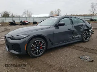 2023 BMW i4 M50 with VIN WBY33AW05PFP05464, listed as a Copart auction lot 82332714 with 14,644 mi miles and Salvage Title. Bid and sale history available at carsss.com. Image 1.