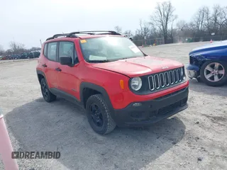 2017 Jeep Renegade Sport z VIN ZACCJBAH8HPG14858, wystawiony jako IAAI lot #41825139 z przebiegiem 96 686 mil mil oraz . Historia ofert i sprzedaży dostępna na DreamBid. Obrazek 1.