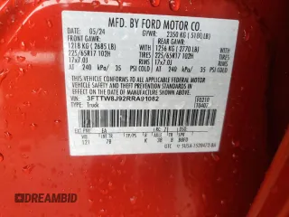 2024 Ford Maverick XLT z VIN 3FTTW8J92RRA91082, wystawiony jako Copart lot #55981115 z przebiegiem 3 702 mil mil oraz Szkoda całkowita • Salvage title. Historia ofert i sprzedaży dostępna na DreamBid. Obrazek 13.