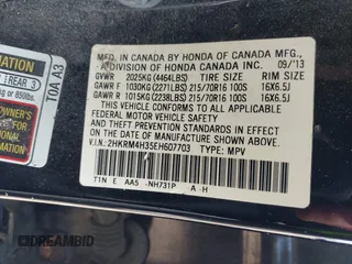 2014 Honda CR-V LX with VIN 2HKRM4H35EH607703, listed as a IAAI auction lot 42162568 with 174,238 mi miles and . Bid and sale history available at carsss.com. Image 9.