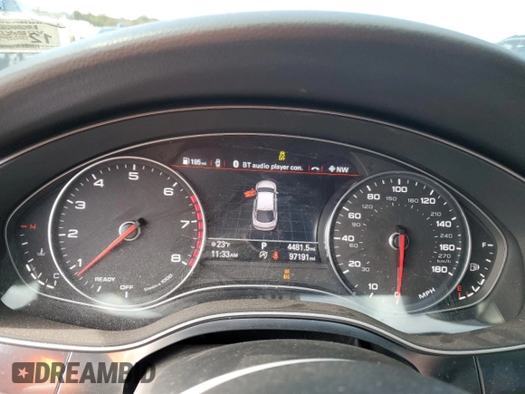 2017 Audi A7 Premium Plus with VIN WAUW3AFC1HN004451, listed as a Copart auction lot 44163335 with 97,191 mi miles and Salvage Title. Bid and sale history available at carsss.com. Image 9.