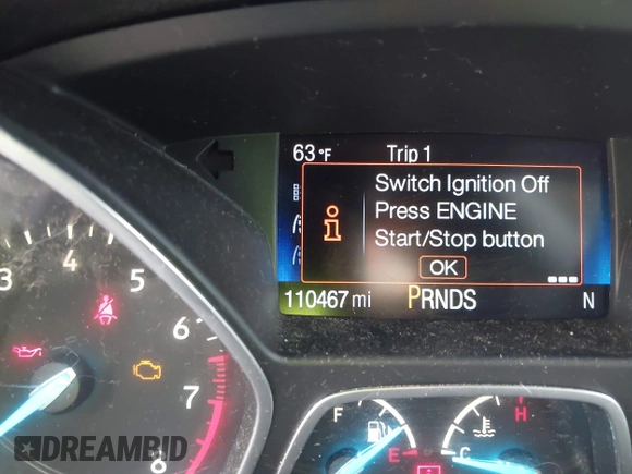 2017 Ford Escape Titanium with VIN 1FMCU0JD1HUA30076, listed as a IAAI auction lot 42024777 with 110,467 mi miles. Bid and sale history available at carsss.com. Image 15.