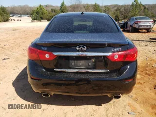 2014 Infiniti Q50 Sport with VIN JN1BV7AP9EM689053, listed as a Copart auction lot 50143775 with 148,971 mi miles and Salvage Title. Bid and sale history available at DreamBid. Image 6.